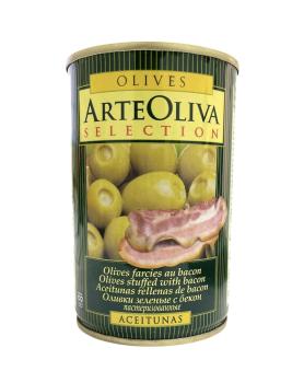 Oliven gefüllt mit Baconpaste/ Aceitunas rellenas de bacon - 120gr
